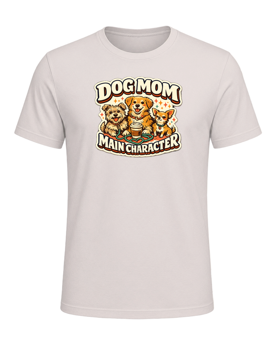 Dog Mom Main Character Tee — Heather Dust