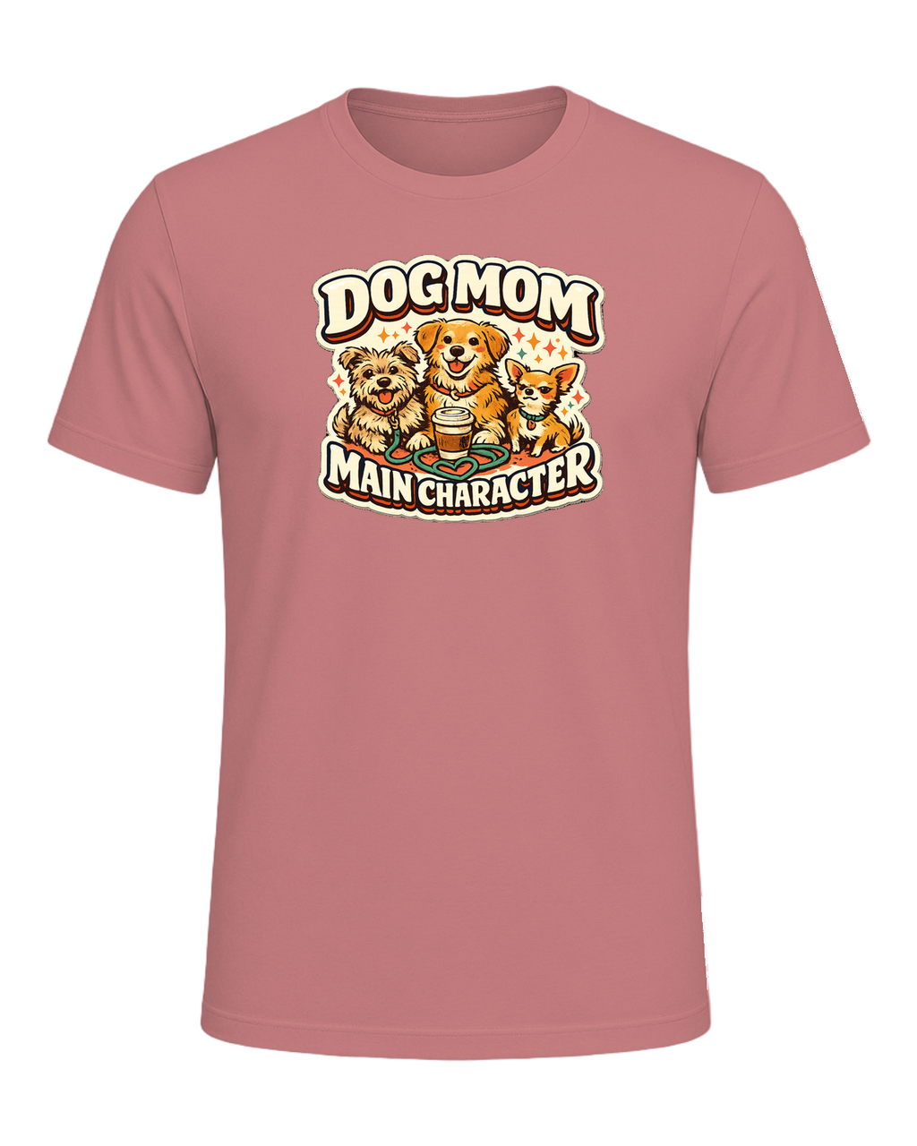 Dog Mom Main Character Tee — Heather Mauve