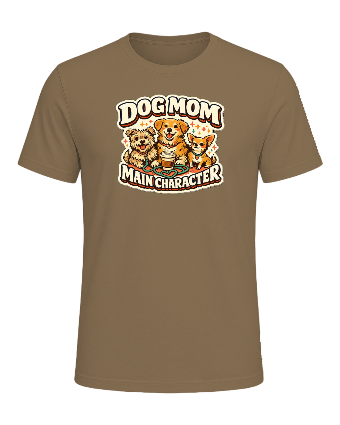 Dog Mom Main Character Tee — Heather Olive