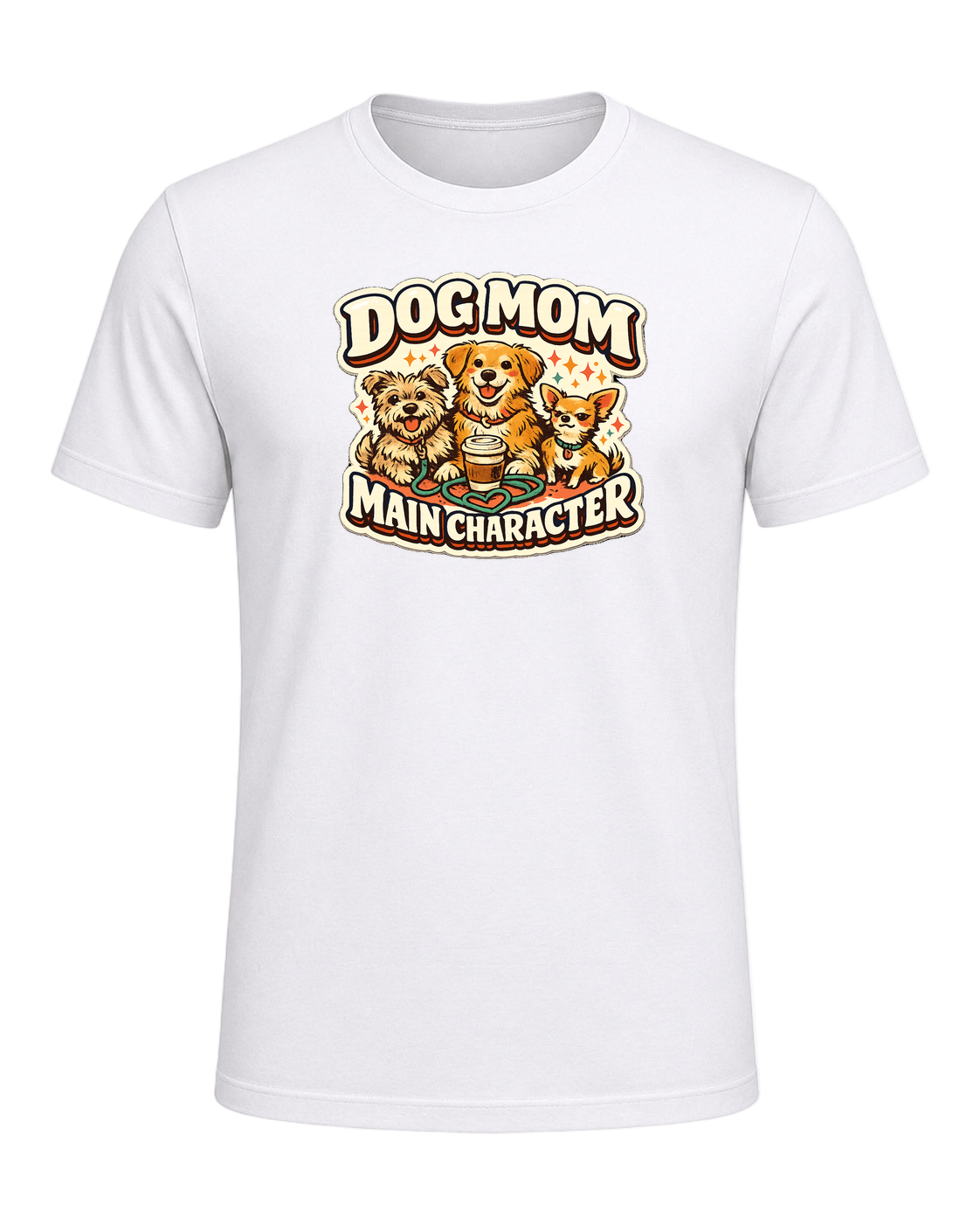 Dog Mom Main Character Tee — White