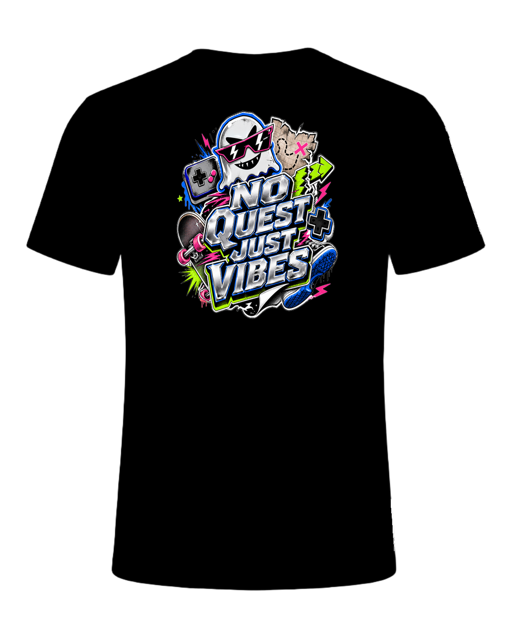 NO QUEST JUST VIBES — Black