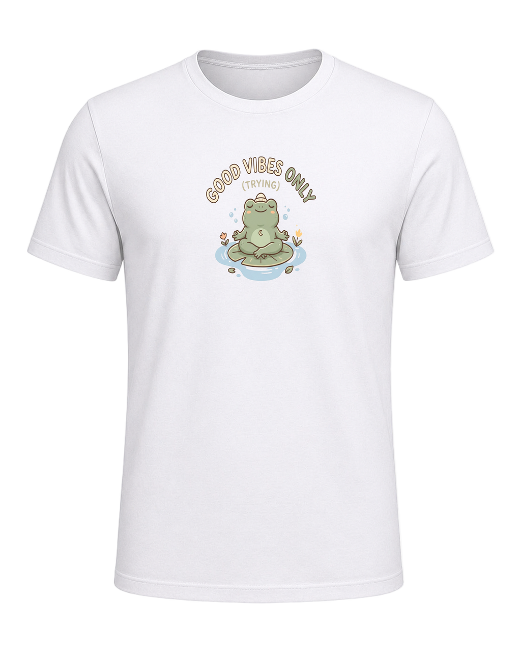 GOOD VIBES ONLY (TRYING) — White