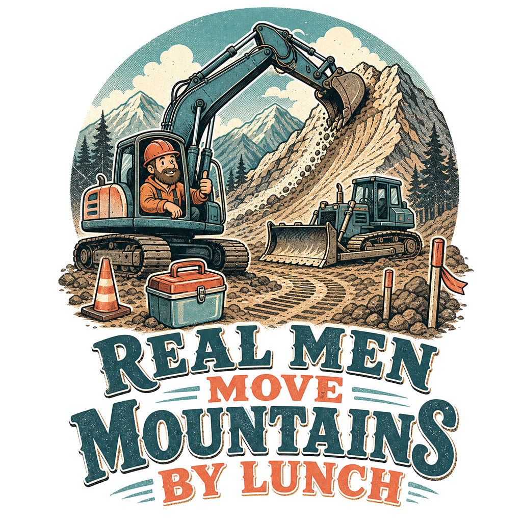 Real men move mountains by lunch