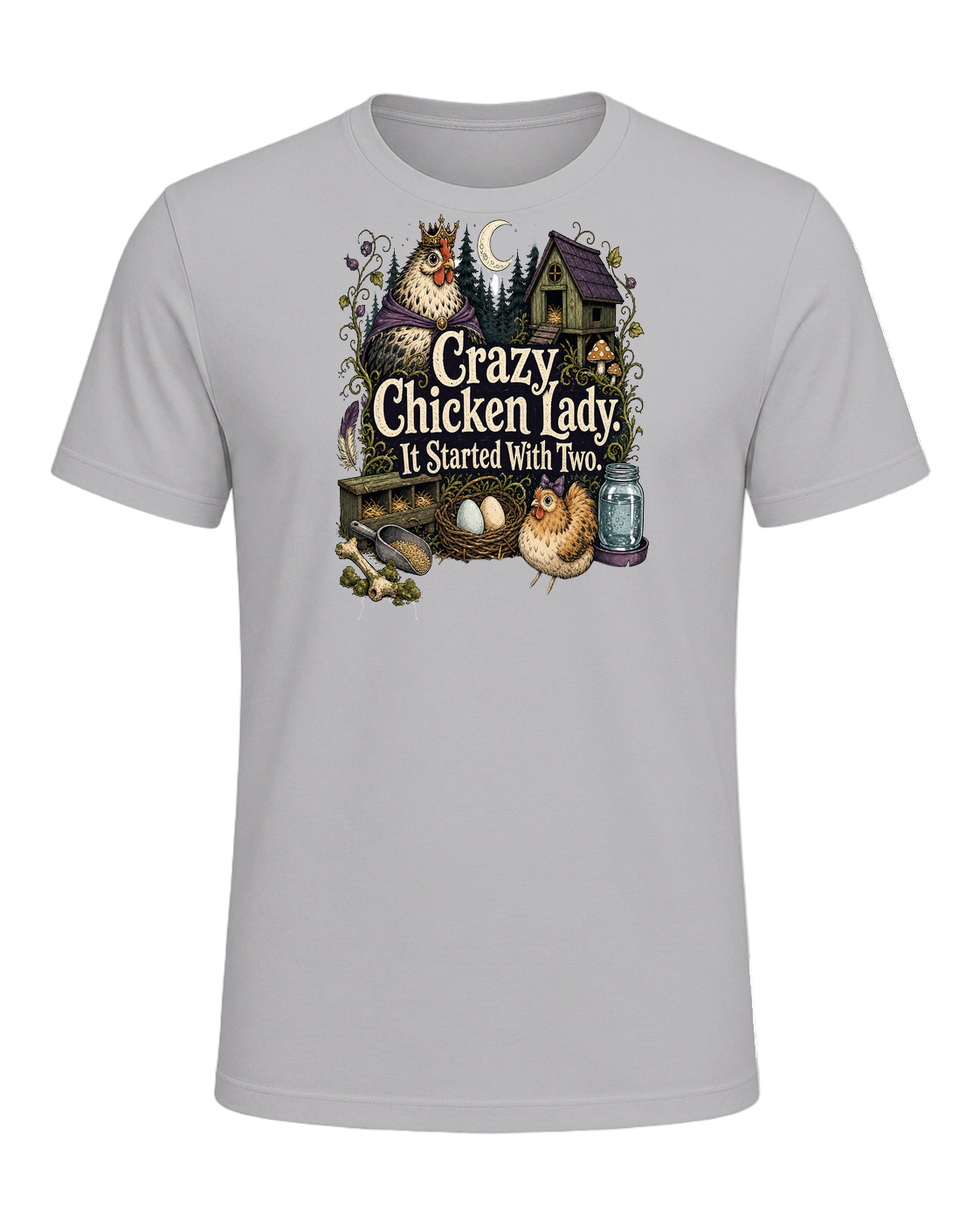 Crazy Chicken Lady. It Started With Two. — Athletic Heather