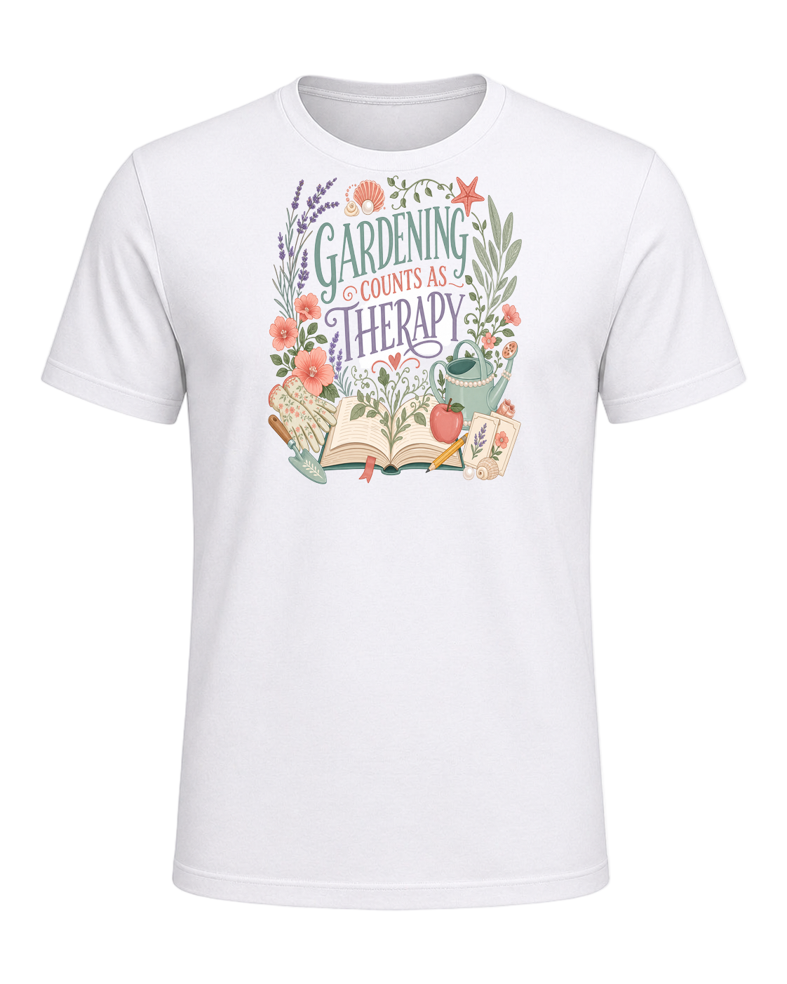 GARDENING COUNTS AS THERAPY — White