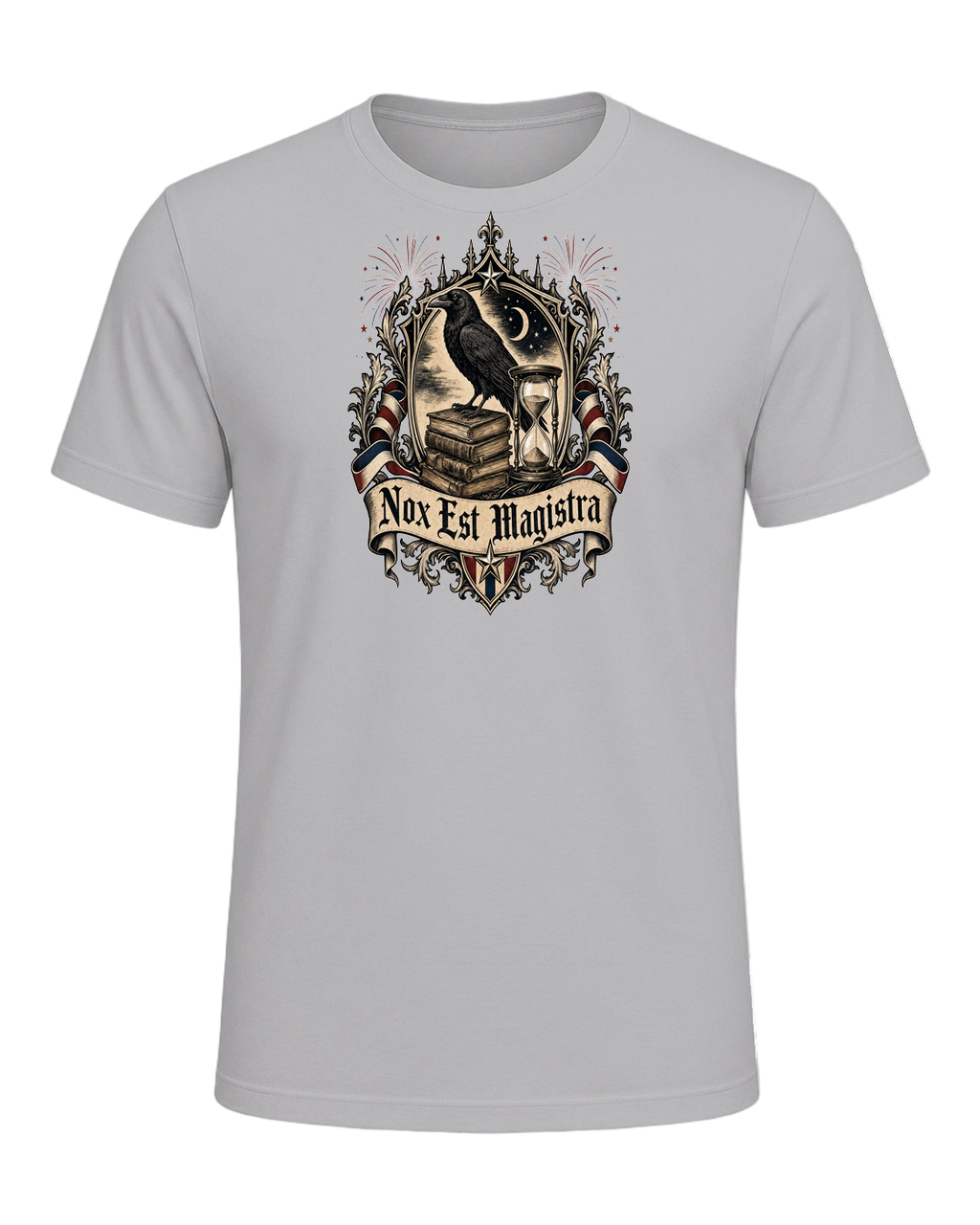 Latin Motto Crest — Athletic Heather