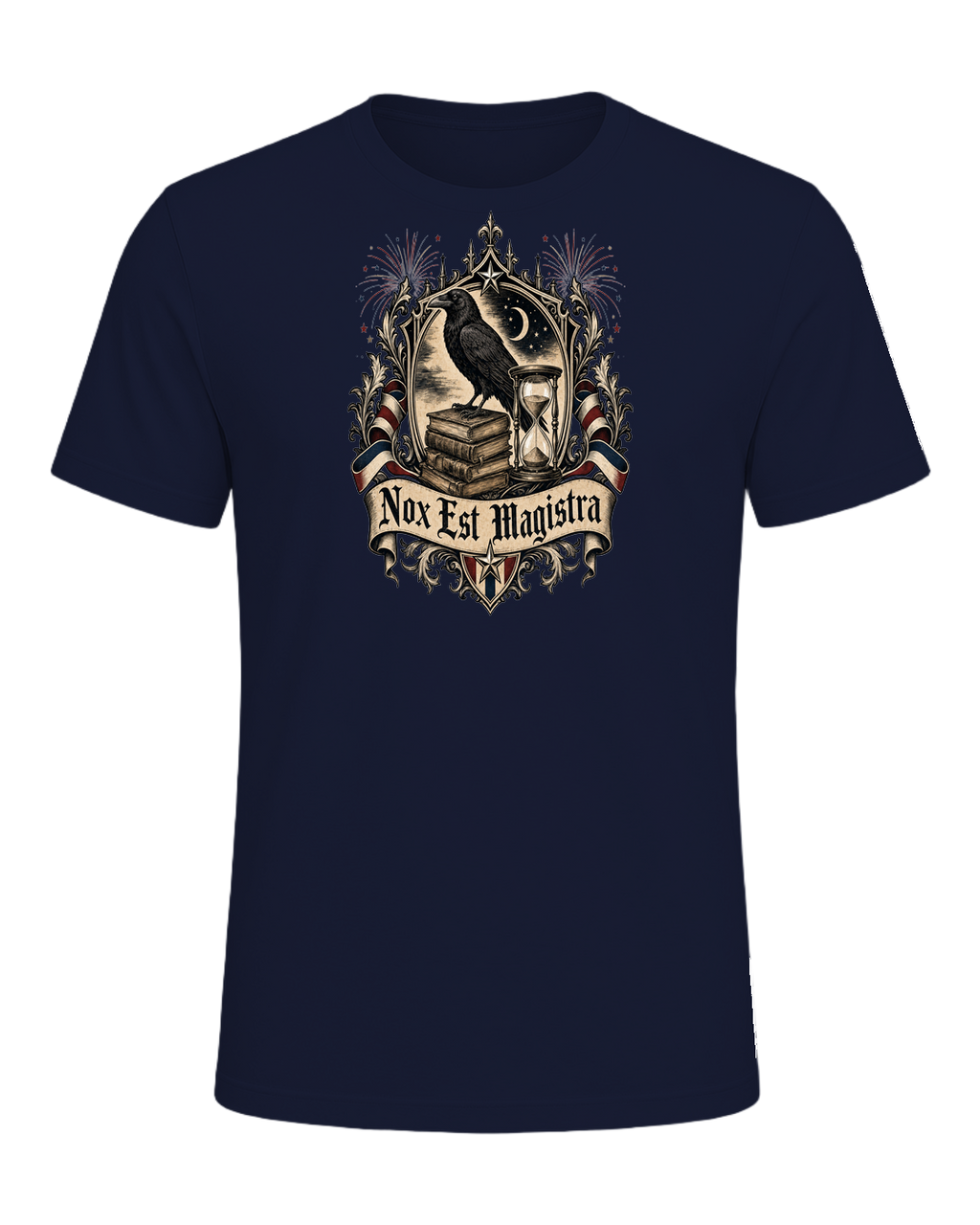 Latin Motto Crest — Navy