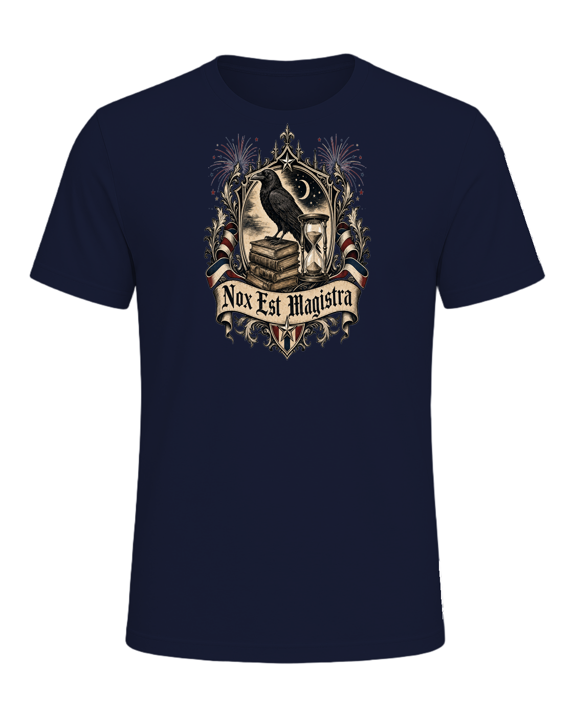 Latin Motto Crest — Navy