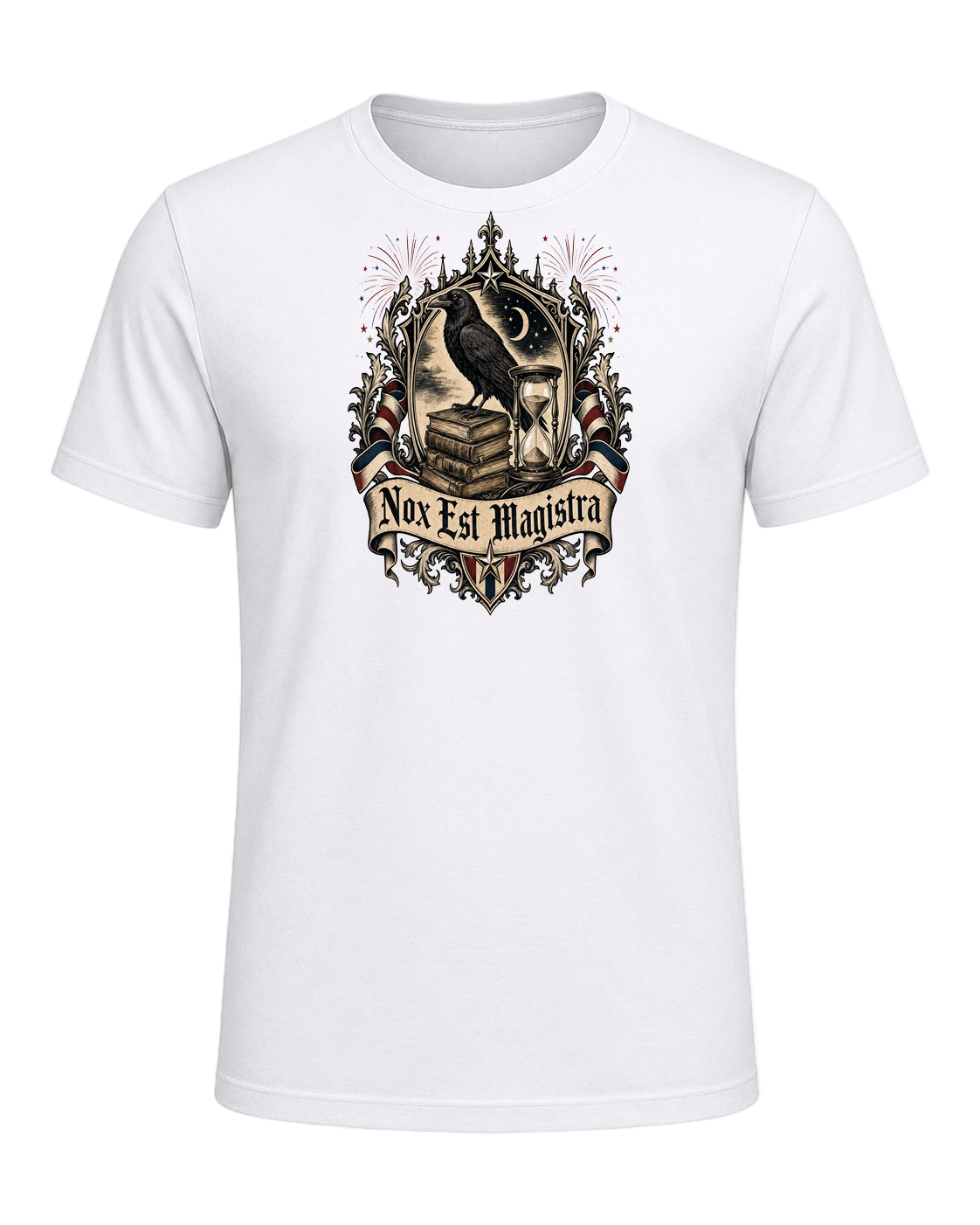 Latin Motto Crest — White