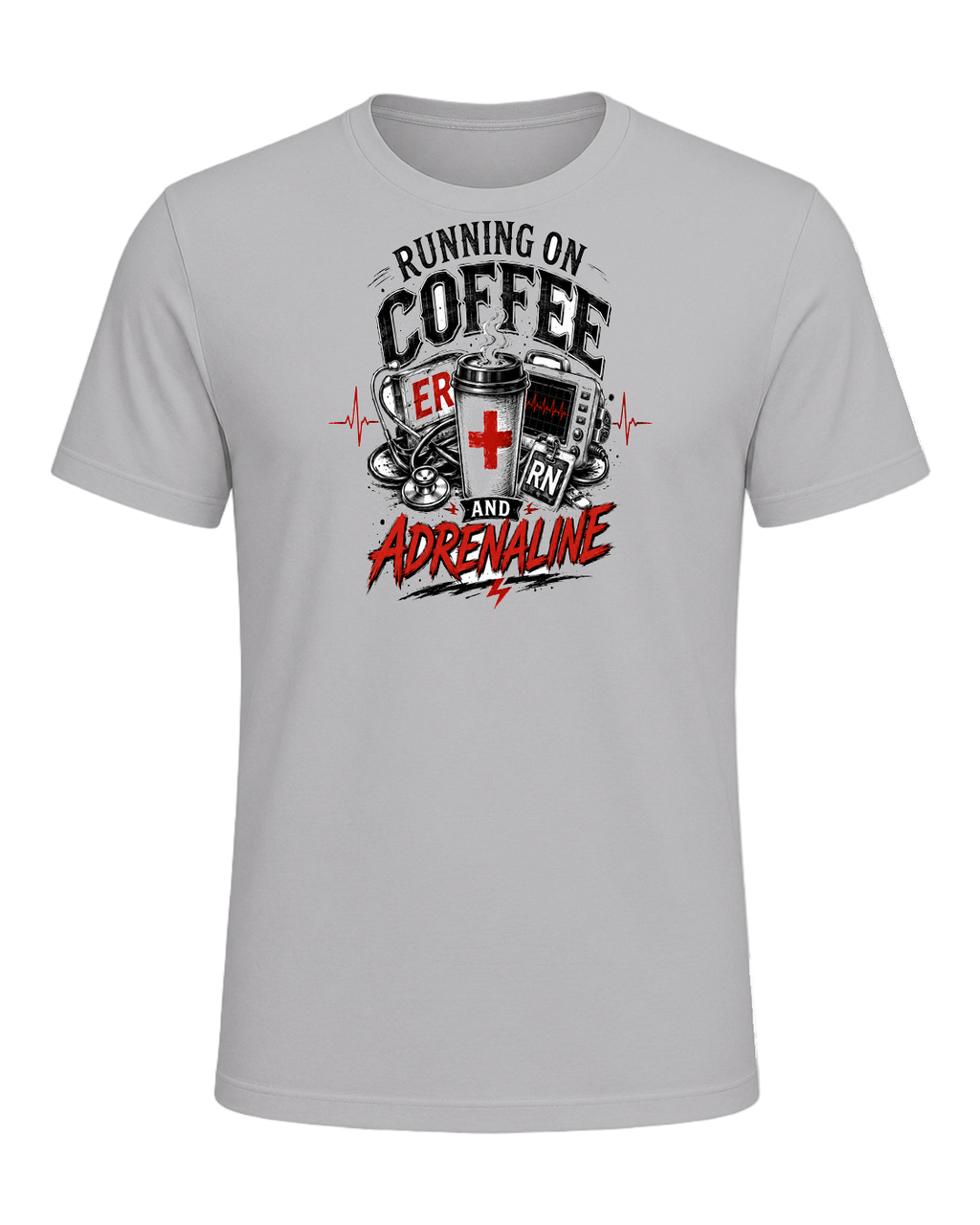 RUNNING ON COFFEE AND ADRENALINE — Athletic Heather