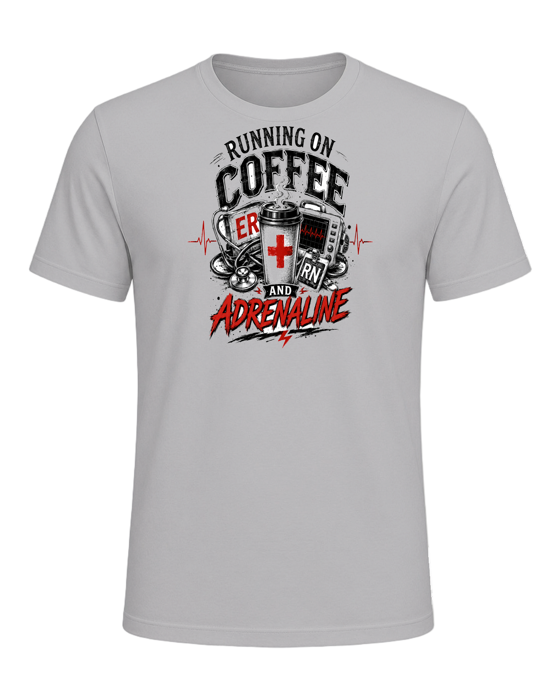 RUNNING ON COFFEE AND ADRENALINE — Athletic Heather