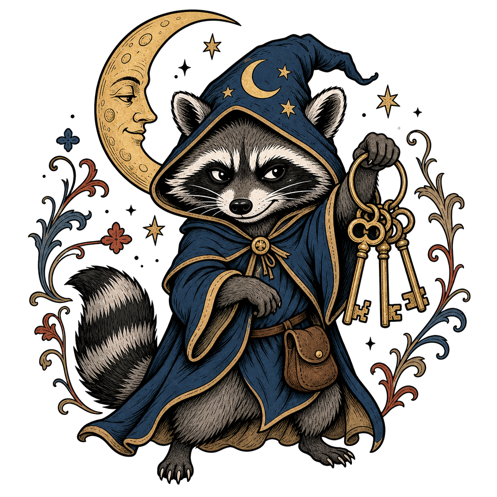 Raccoon Wizard Energy