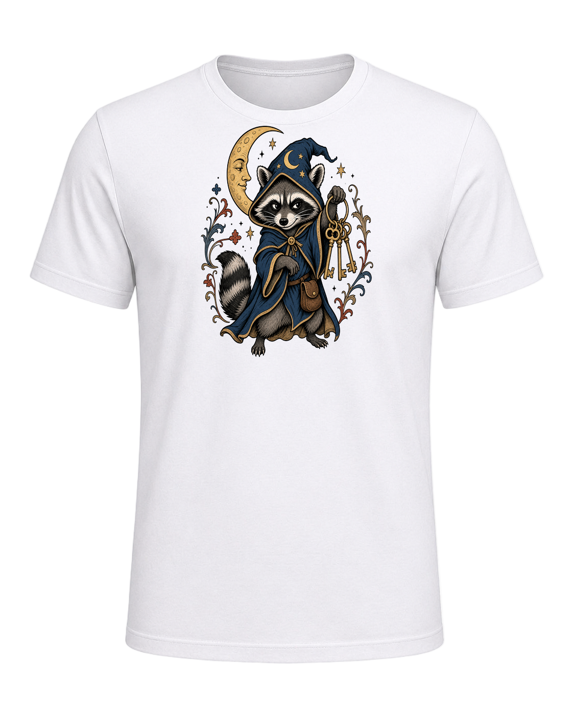 Raccoon Wizard Energy — White
