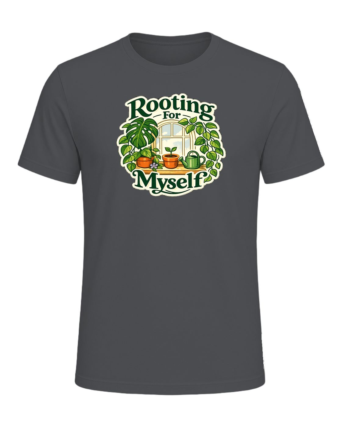 Rooting For Myself Tee — Asphalt