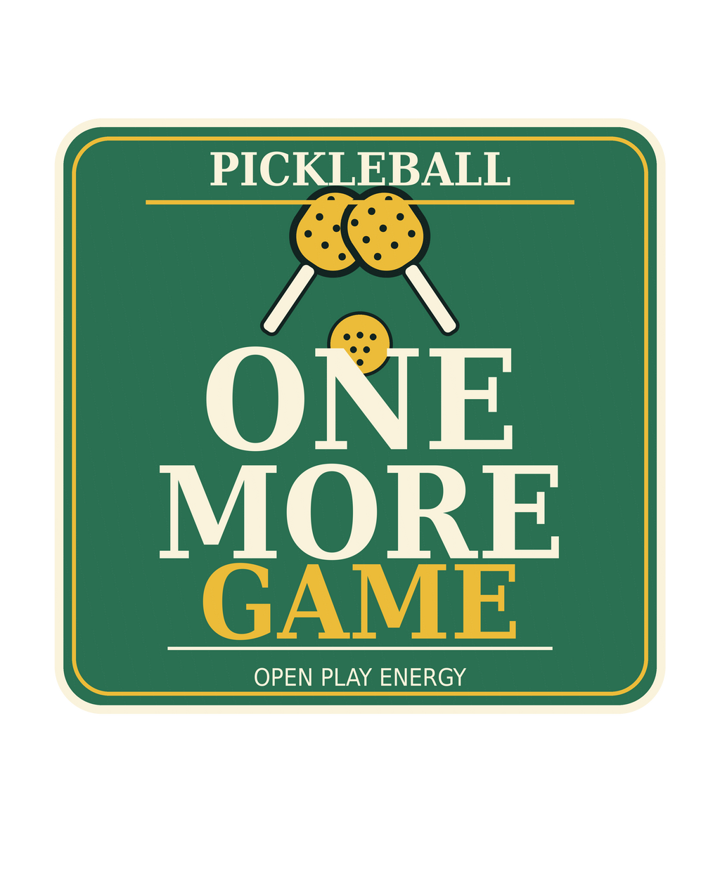 One More Game Oversized Pickleball Tee
