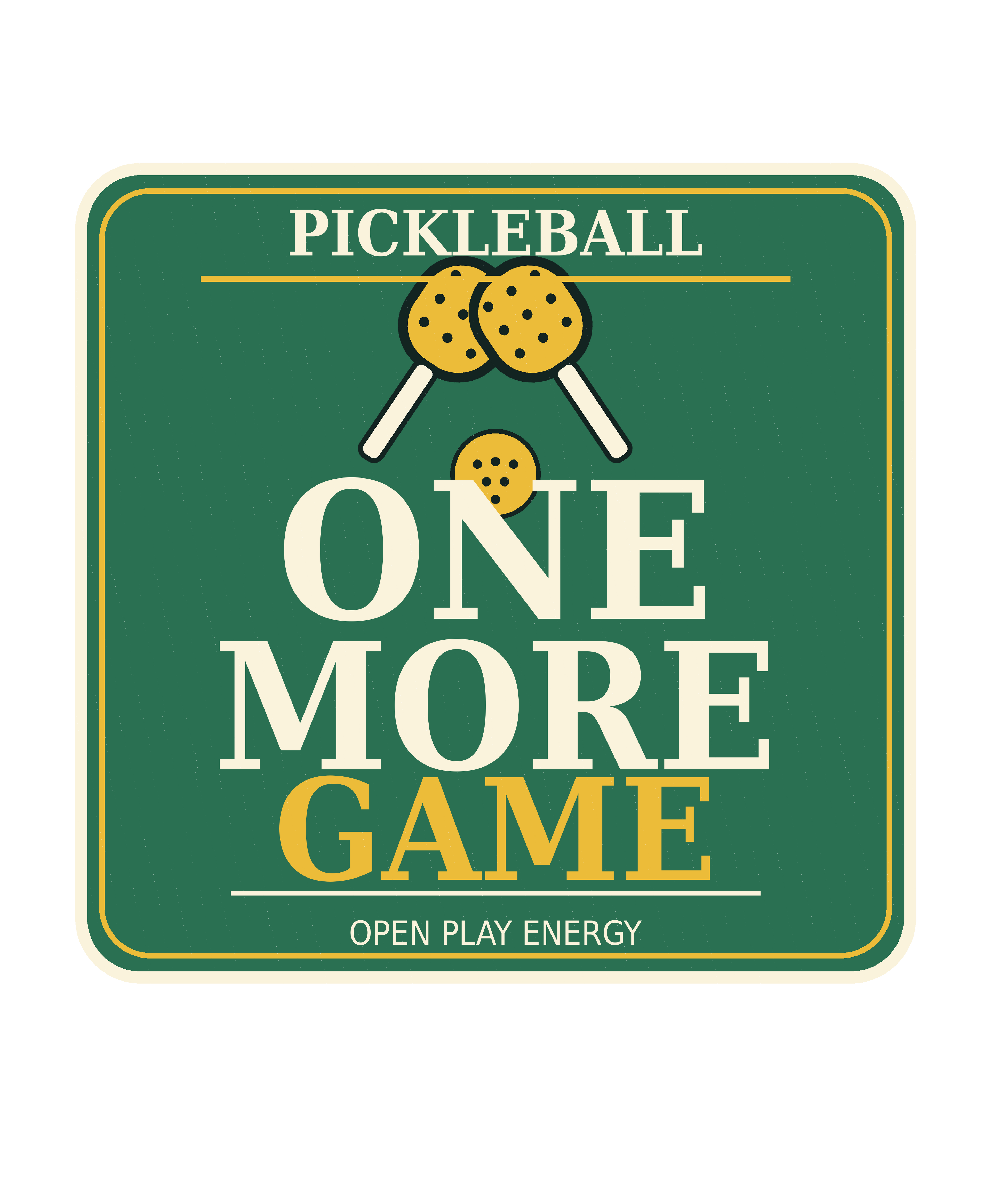 One More Game Oversized Pickleball Tee