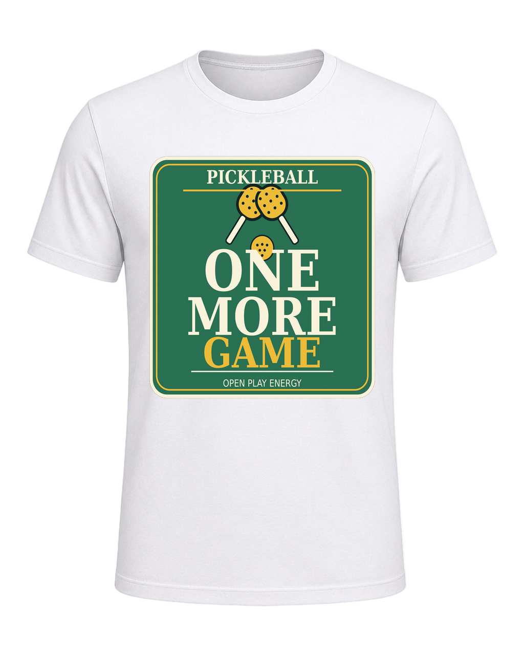 One More Game Oversized Pickleball Tee — White