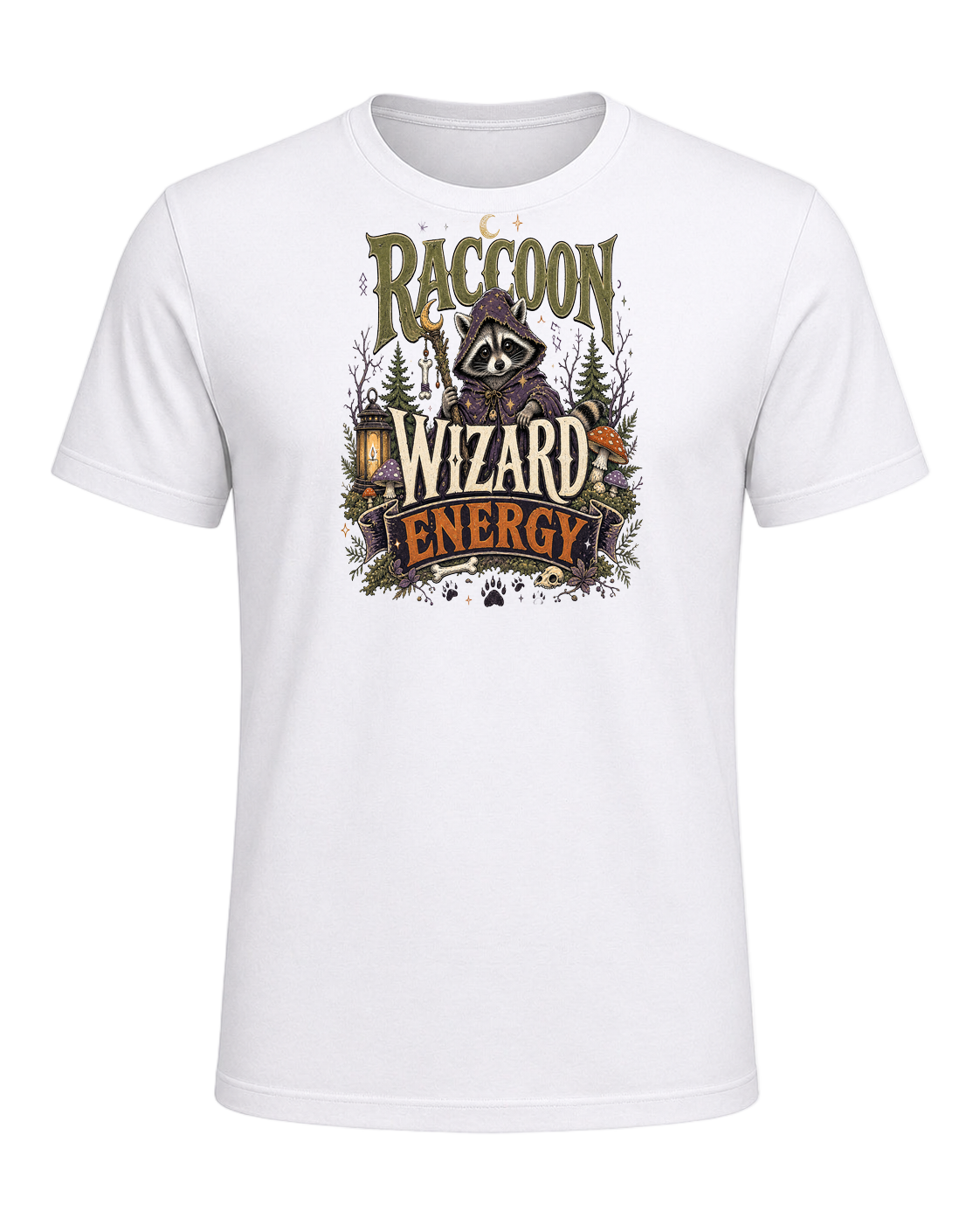 RACCOON WIZARD ENERGY — White