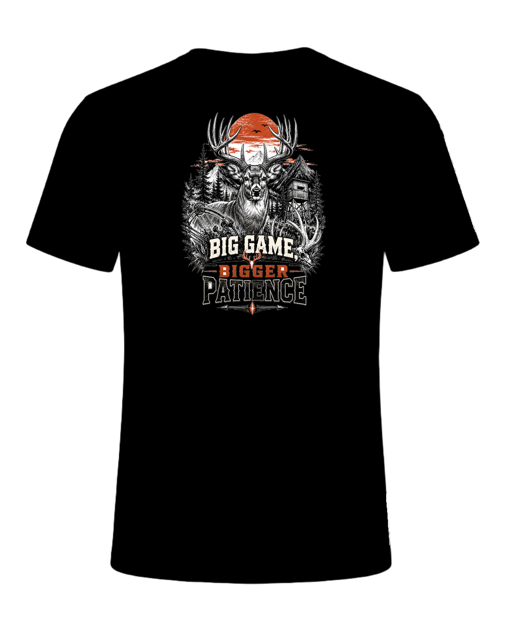 BIG GAME, BIGGER PATIENCE — Black