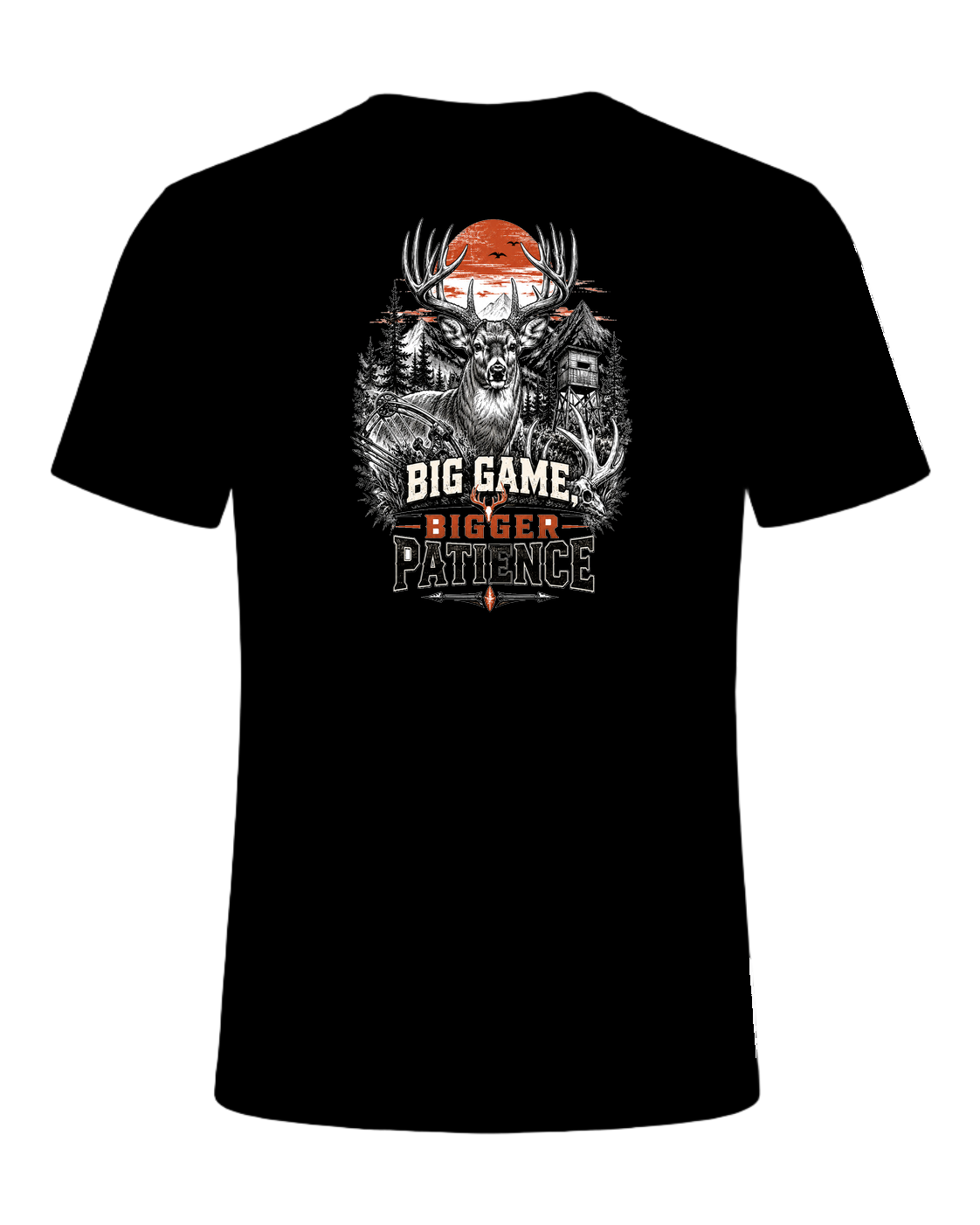 BIG GAME, BIGGER PATIENCE — Black