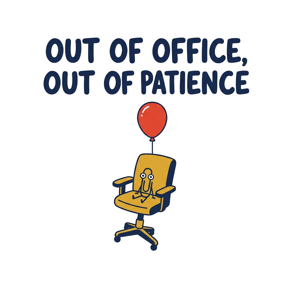OUT OF OFFICE, OUT OF PATIENCE