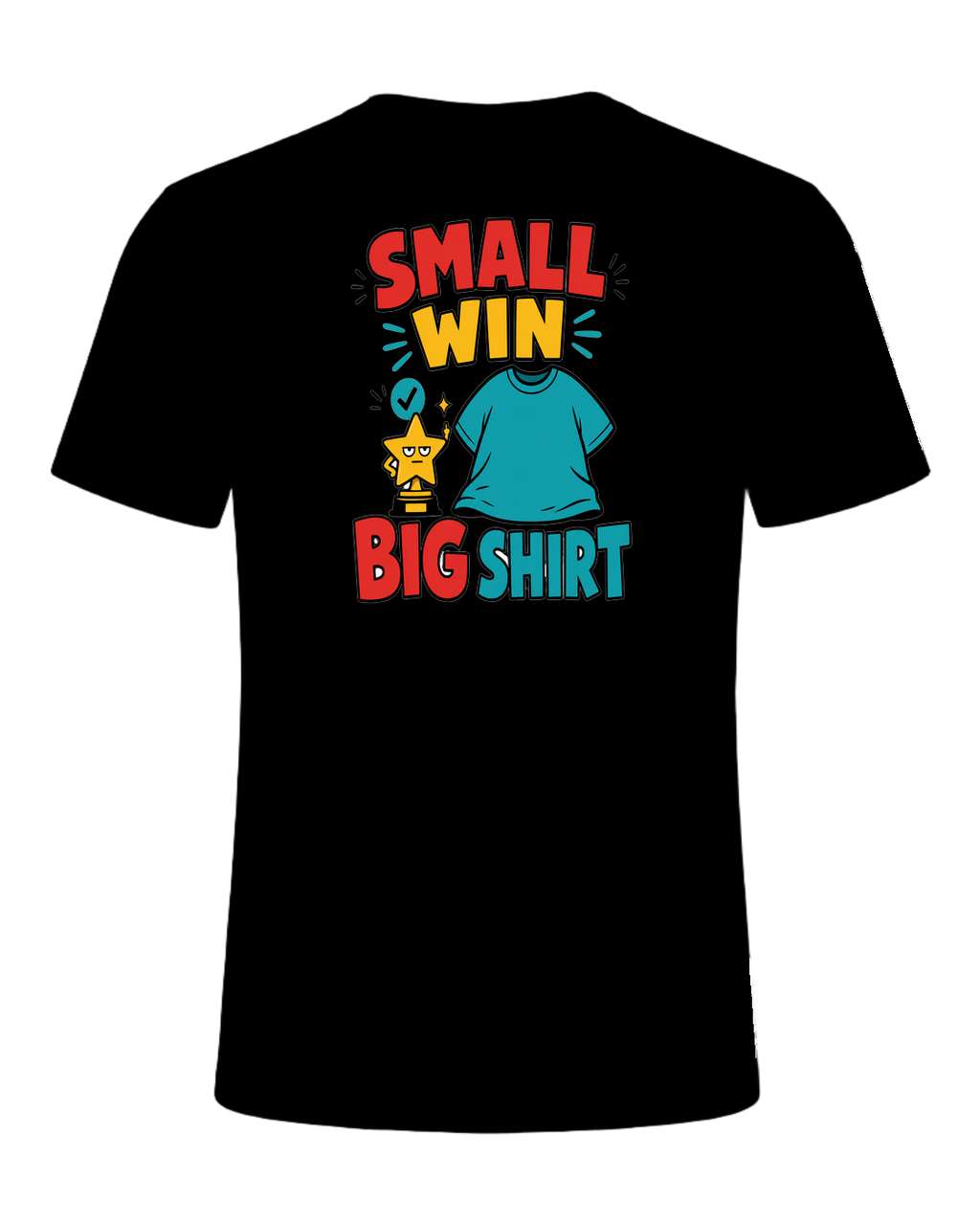 SMALL WIN BIG SHIRT — Black
