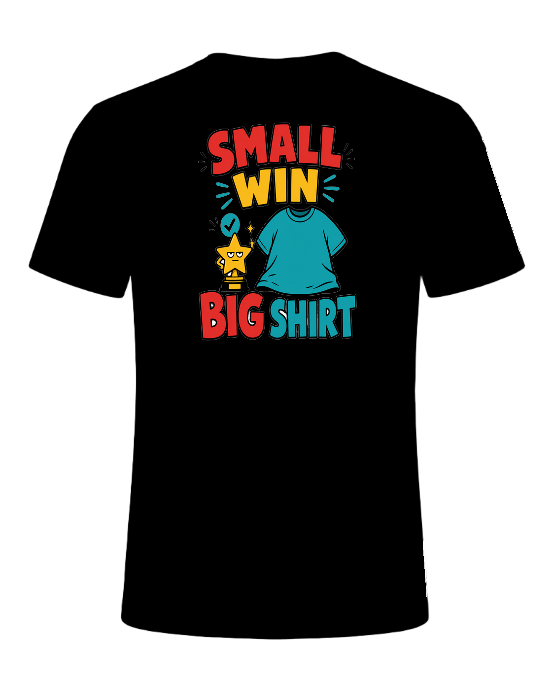 SMALL WIN BIG SHIRT — Black