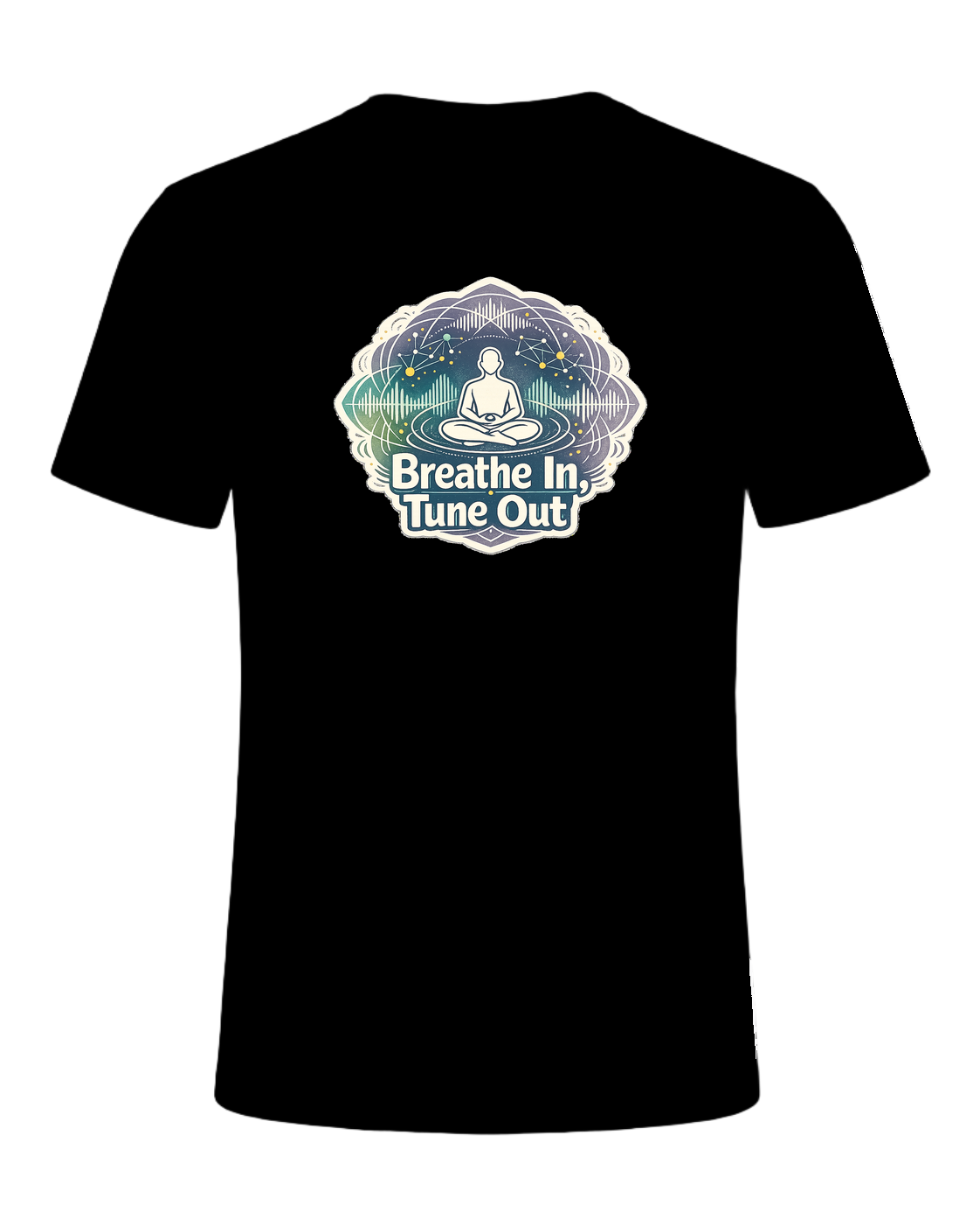 Breathe In, Tune Out Tee — Black