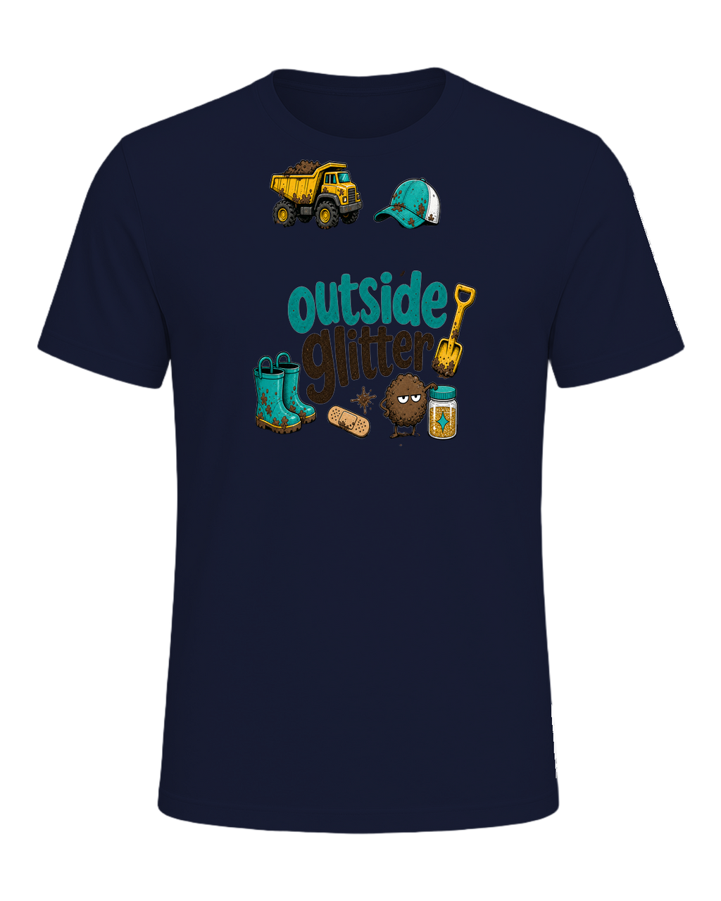 Dirt is just outside glitter — Navy