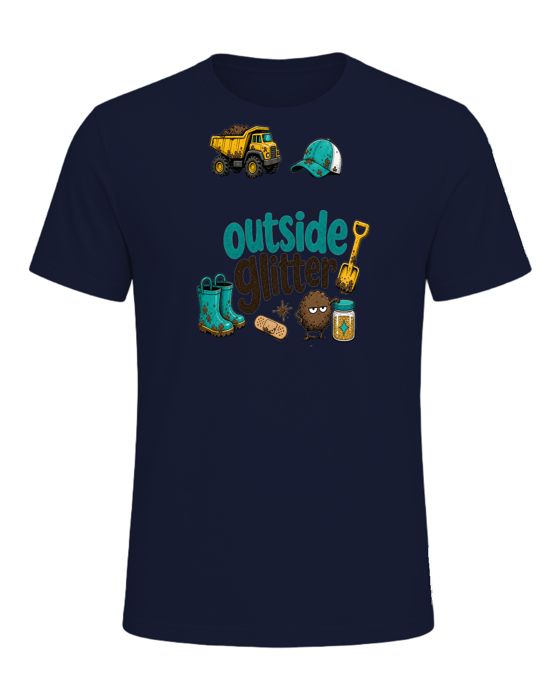 Dirt is just outside glitter — Navy