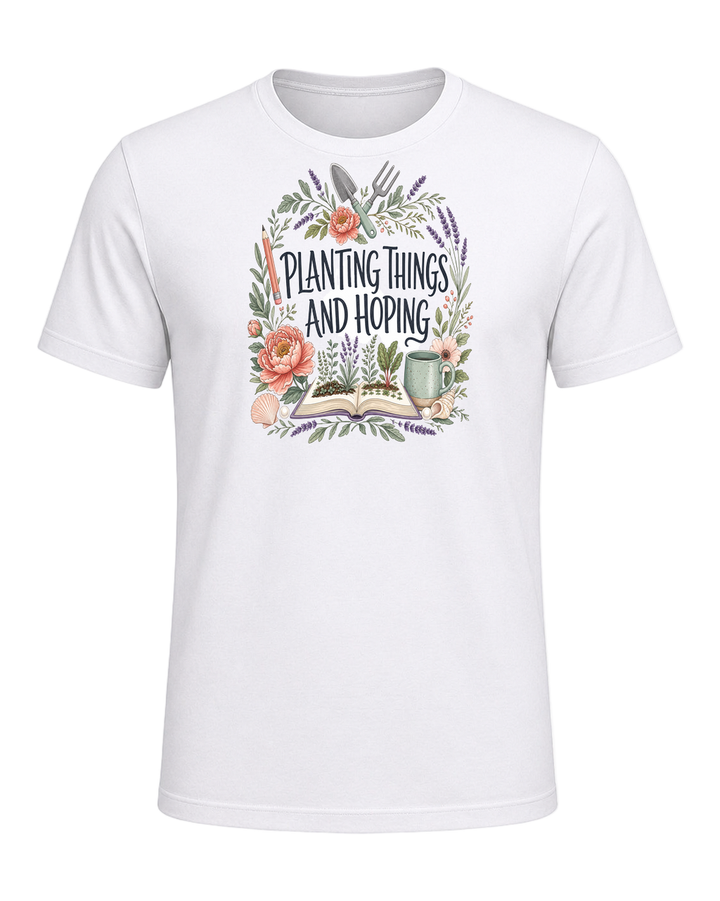 PLANTING THINGS AND HOPING — White