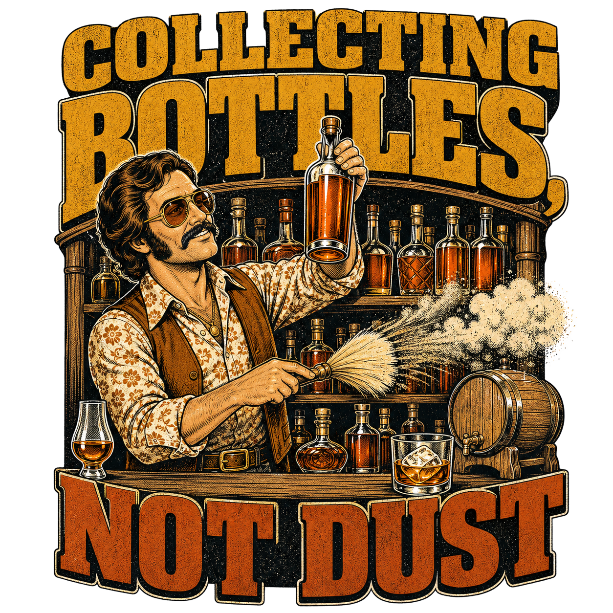 COLLECTING BOTTLES, NOT DUST