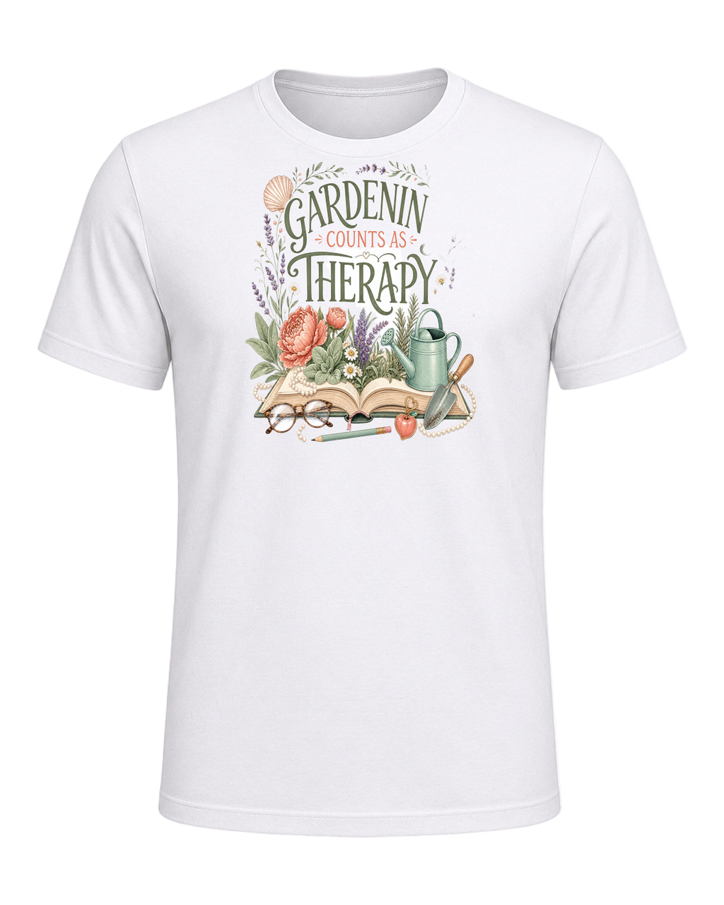 GARDENING COUNTS AS THERAPY — White