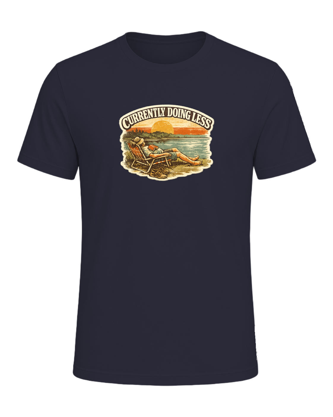 Currently Doing Less Tee — Heather Navy