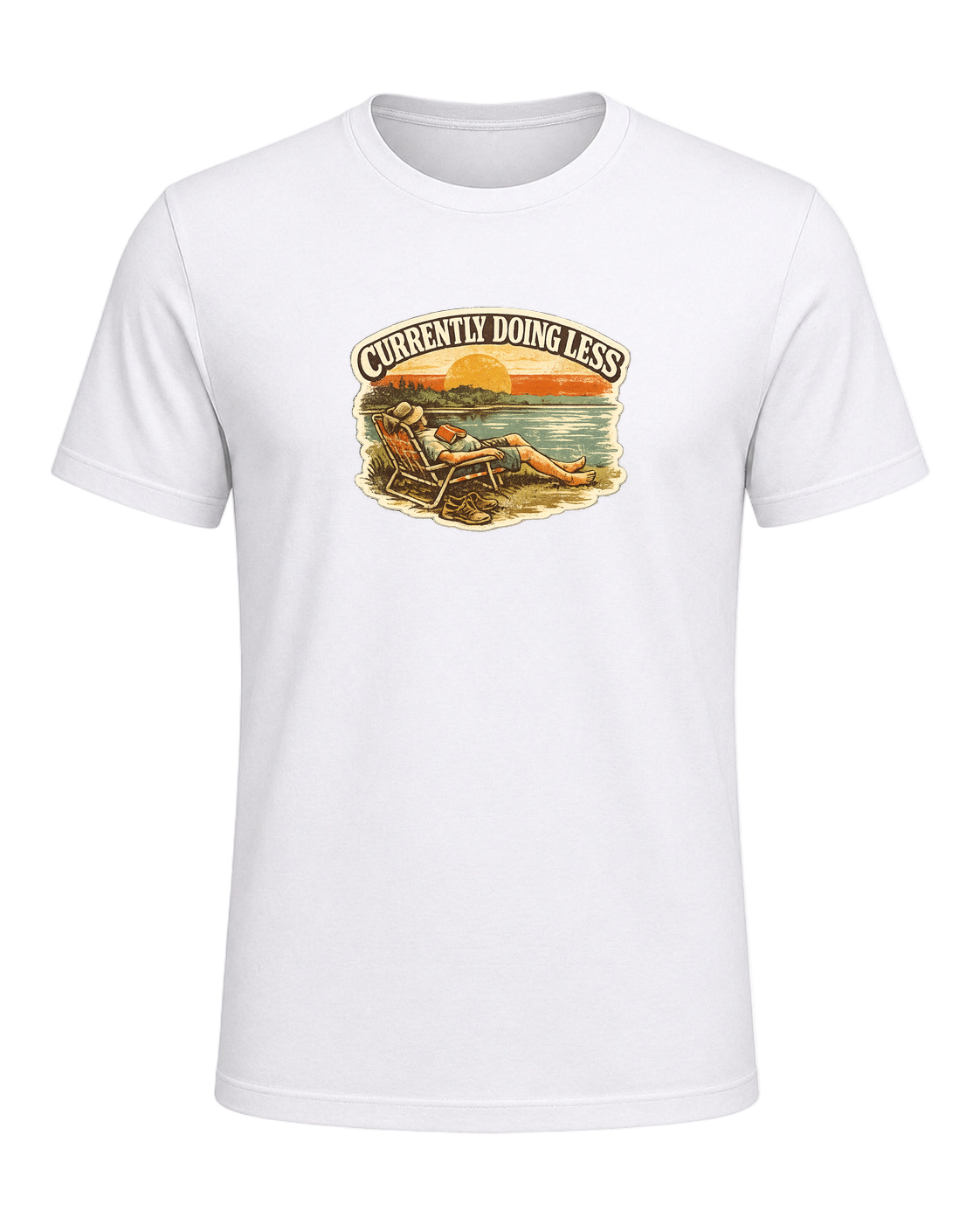 Currently Doing Less Tee — White