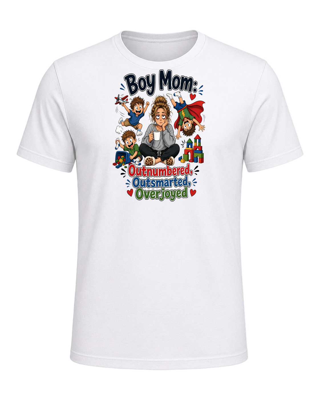 Boy Mom Humor — White