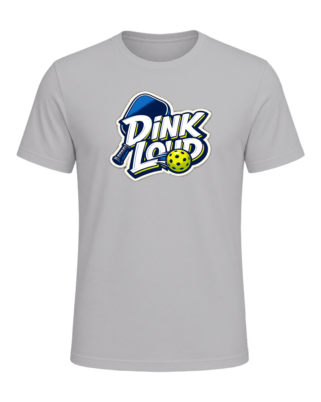 A loud, high-contrast pickleball tee for players who dink soft and talk loud. — Athletic Heather