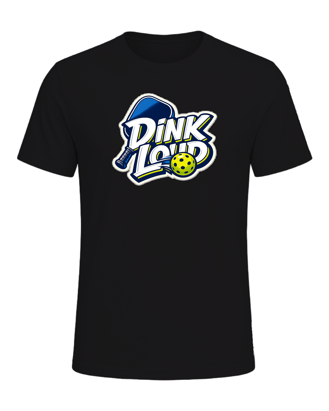 A loud, high-contrast pickleball tee for players who dink soft and talk loud. — Dark Grey Heather
