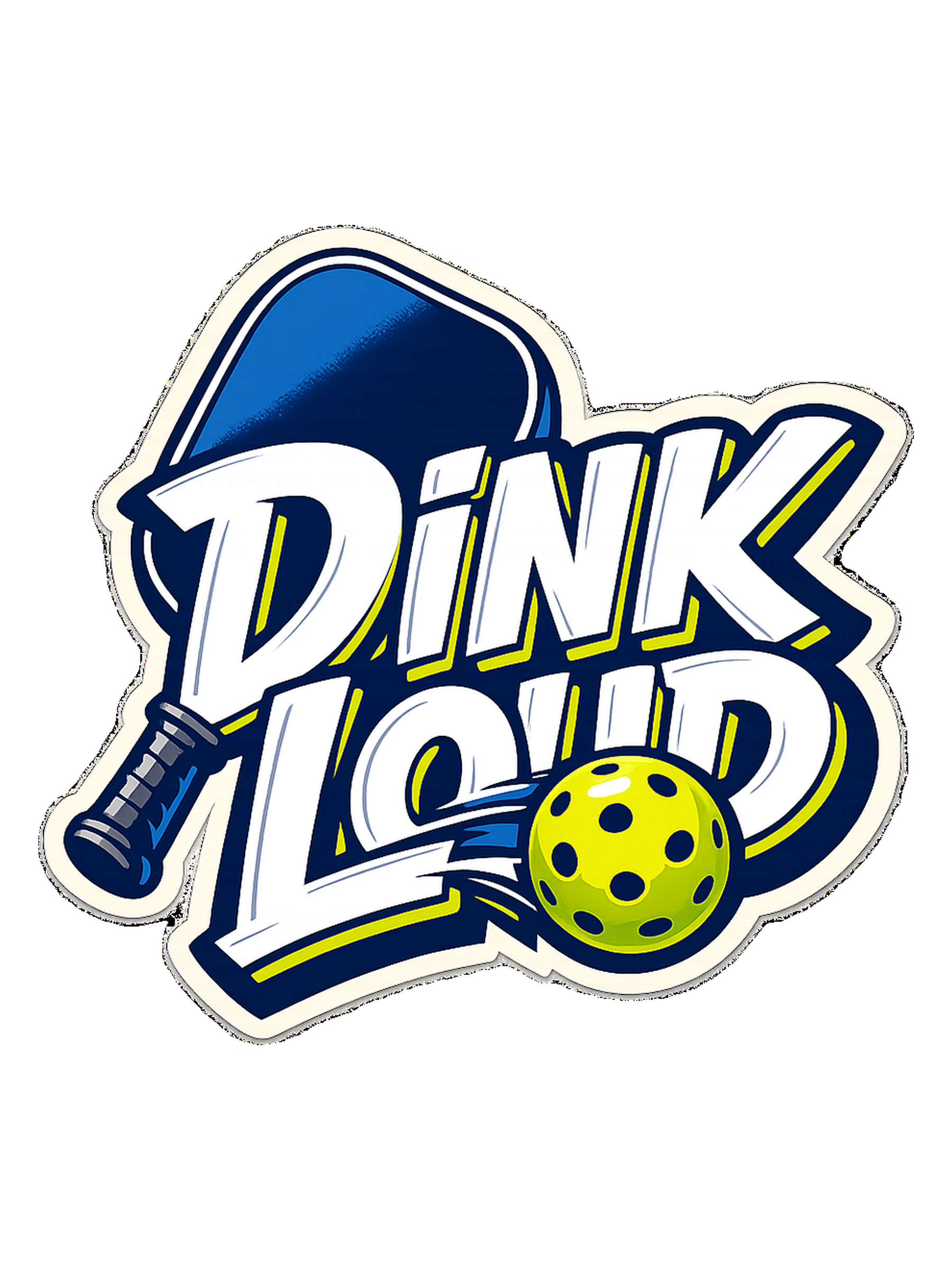 A loud, high-contrast pickleball tee for players who dink soft and talk loud.