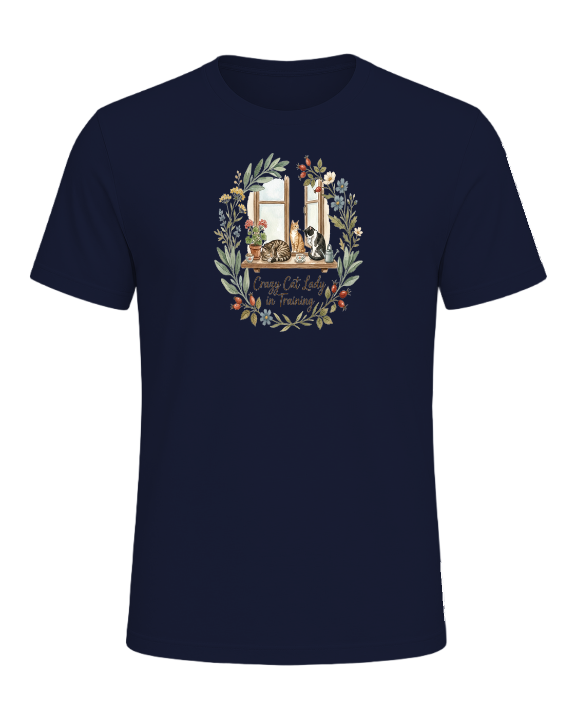 Cat Lady Cottagecore — Navy
