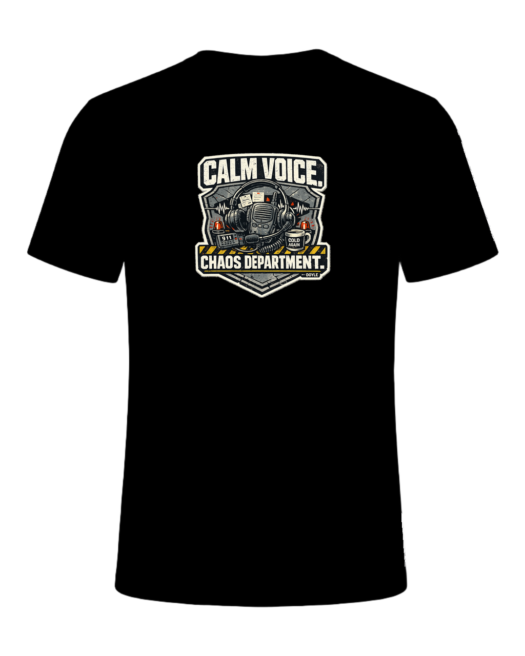 Calm Voice. Chaos Department. Tee — Black