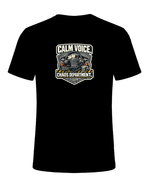 Calm Voice. Chaos Department. Tee — Black