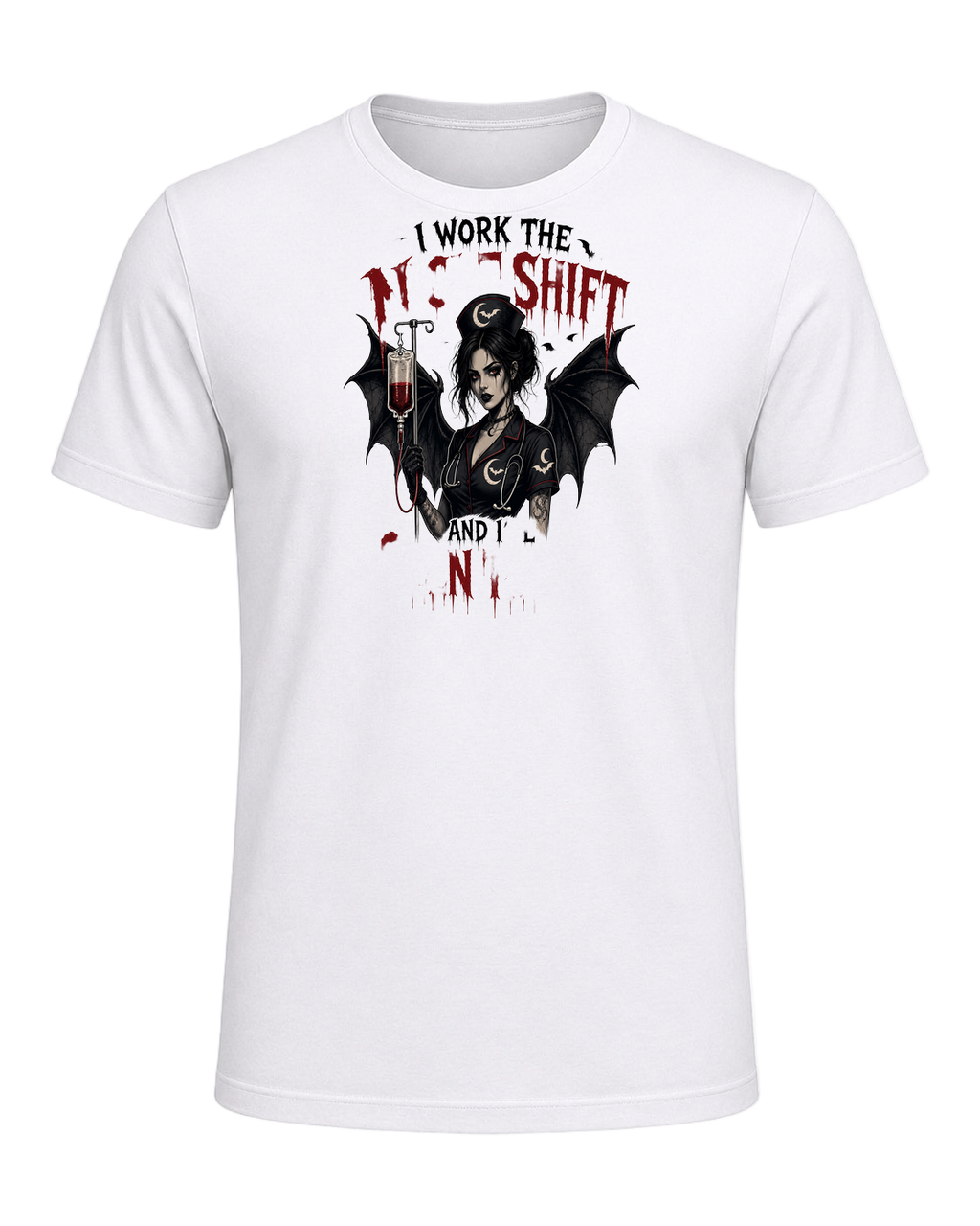 Nurse Night Shift Spooky — White