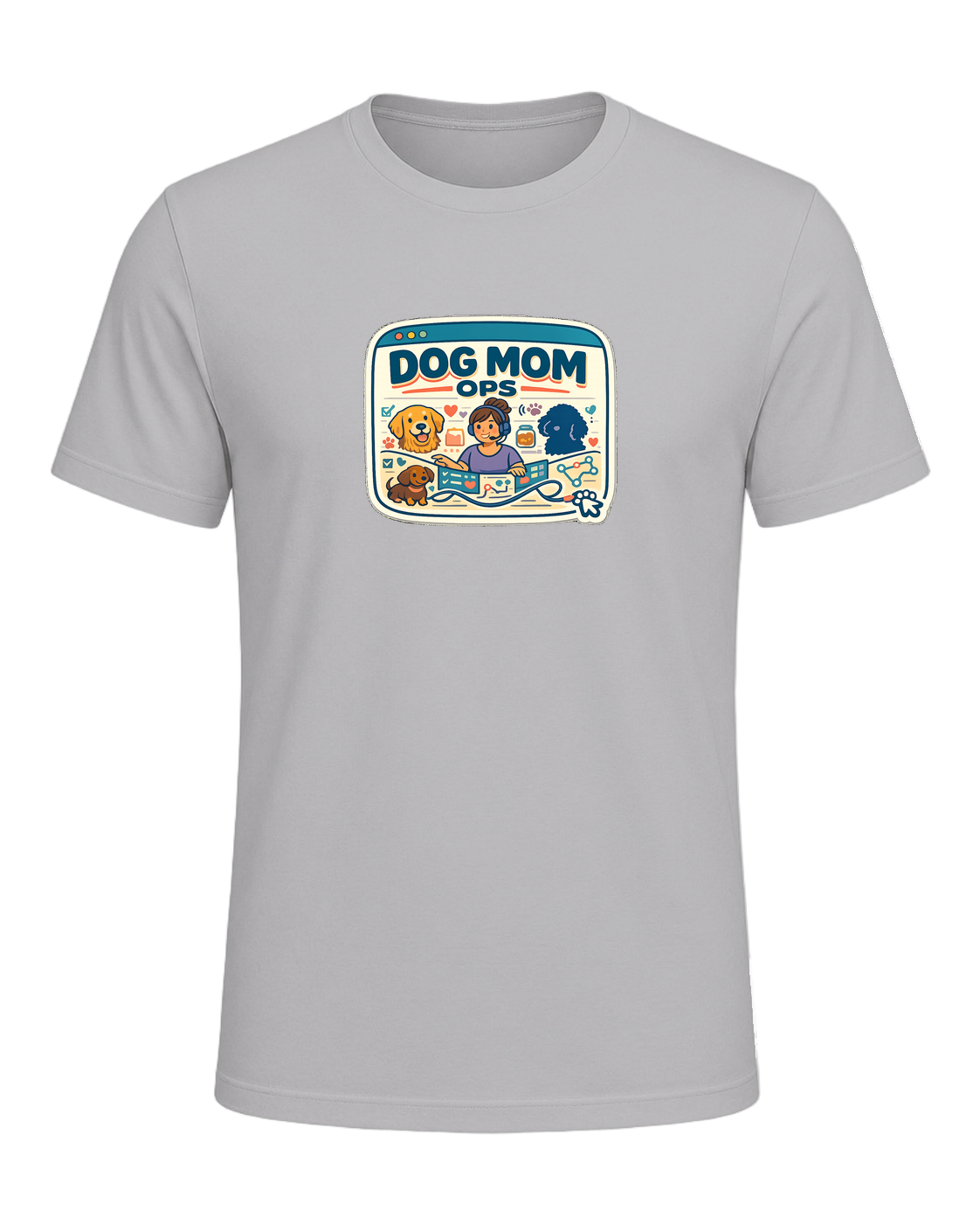 Dog Mom Ops Tee — Athletic Heather