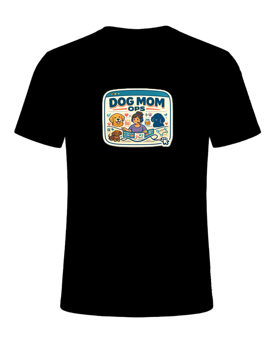 Dog Mom Ops Tee — Black