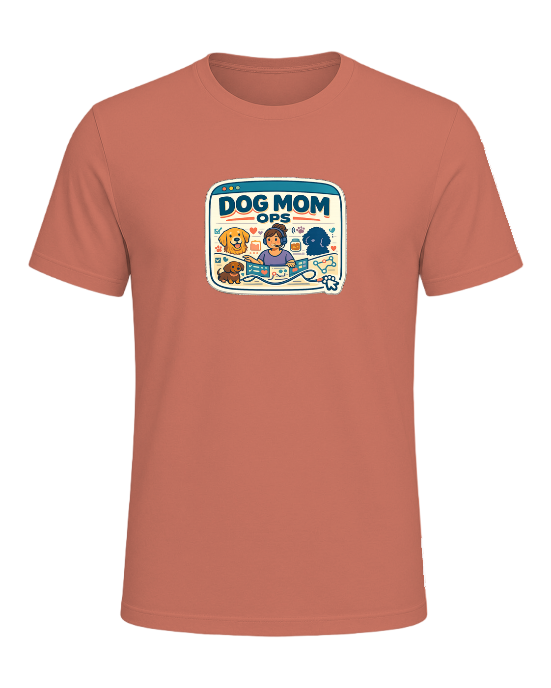 Dog Mom Ops Tee — Heather Clay
