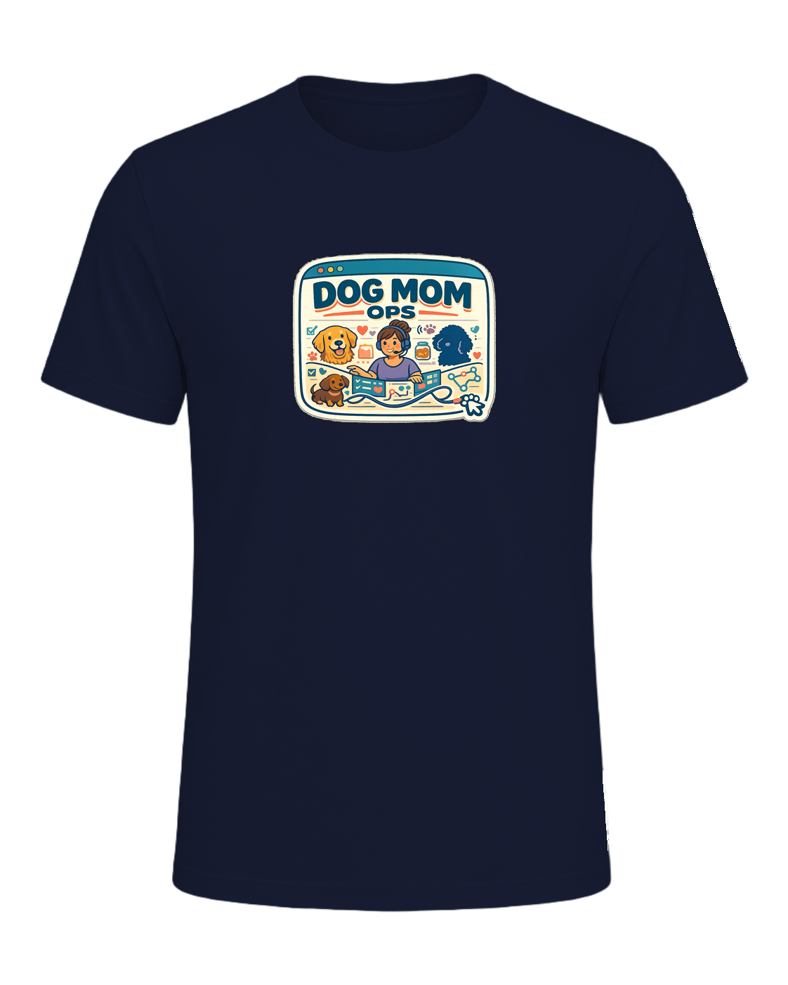 Dog Mom Ops Tee — Navy