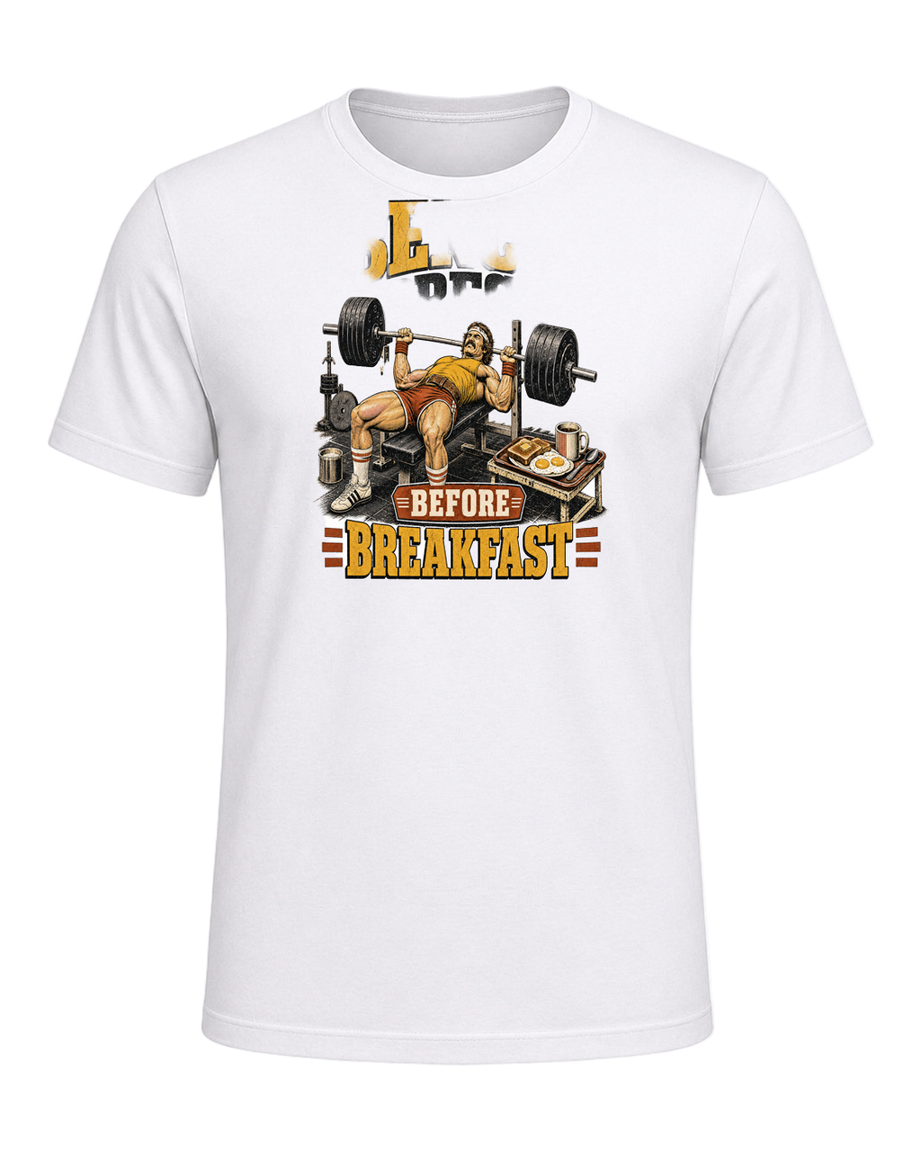 BENCH PRESS BEFORE BREAKFAST — White