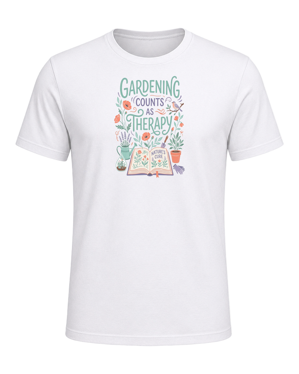 GARDENING COUNTS AS THERAPY — White