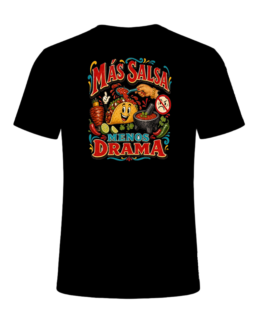 MÁS SALSA MENOS DRAMA — Black